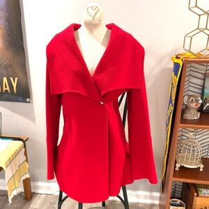 Stunning Women's Red Wool Coat